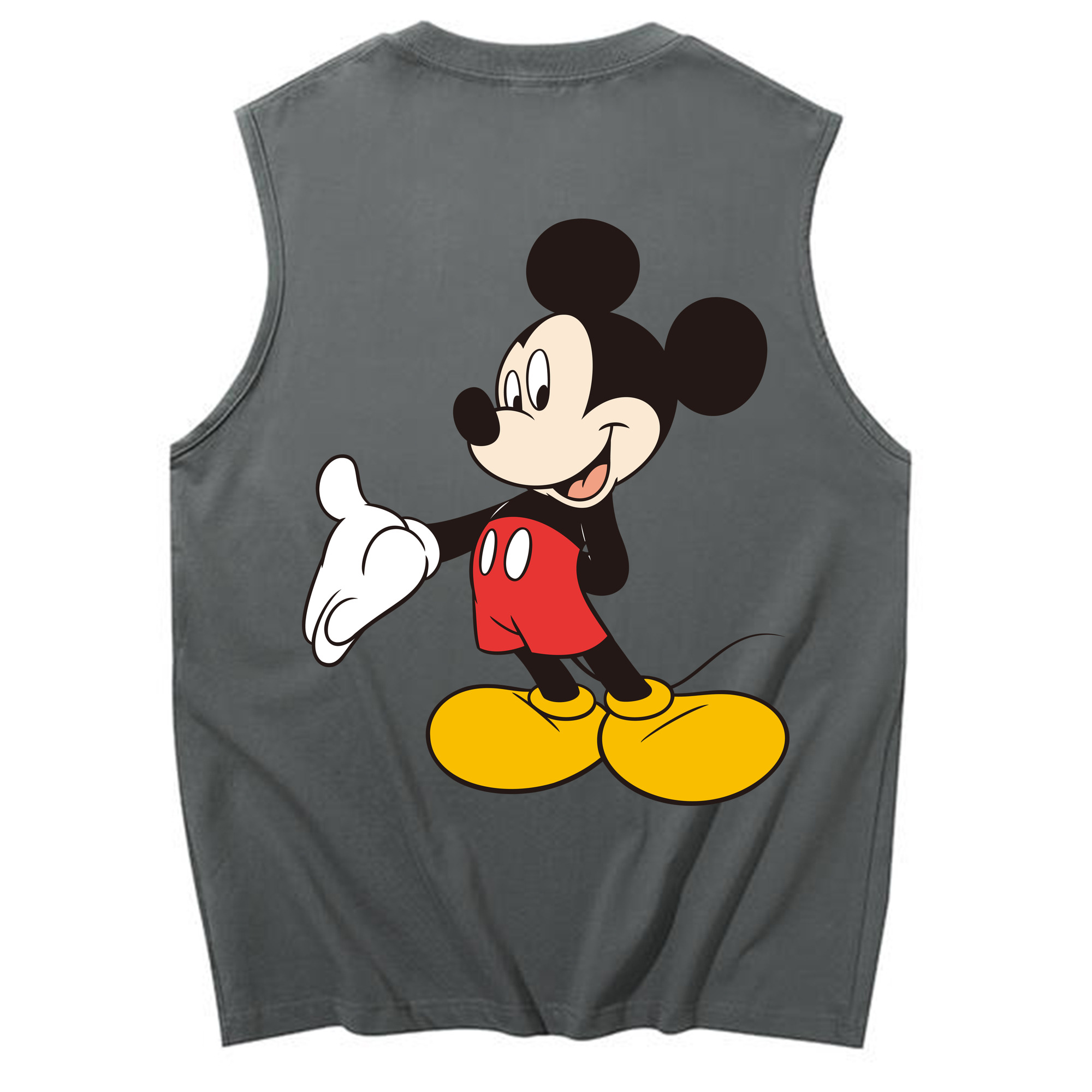 ミッキーマウス Mickey Mouse コットン100％タンクトップ（背面プリント）